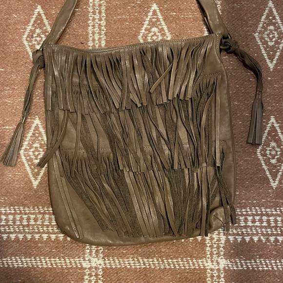 Maurizio Taiuti Fringe Italian Leather Western Hobo Shoulder Bag - Picture 5 of 10